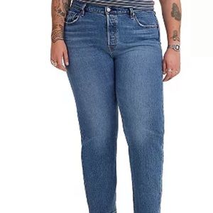 Levi's 501 High-Rise Straight Leg Jeans Size 18